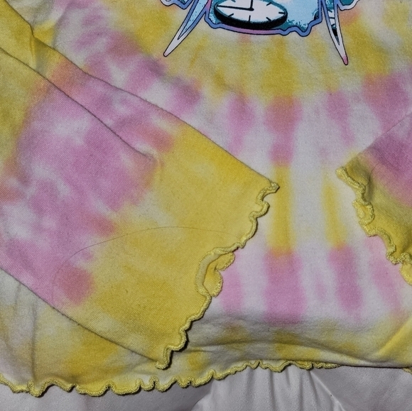 Pink Floyd Pink Yellow Tie Dye Tee T-Shirt Lettuce Edge Long Sleeve Large - Picture 10 of 10